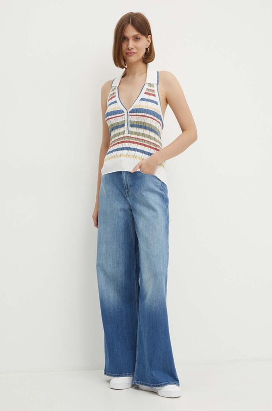 Pepe Jeans jeansi WIDE LEG JEANS UHW PL204740HV6 albastru AW24