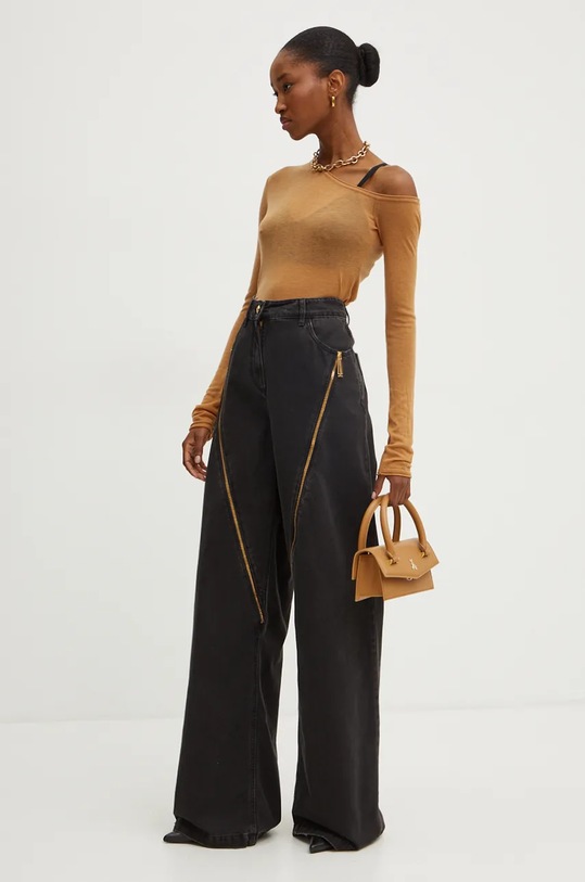 Elisabetta Franchi jeansi PJ69N46E2 negru AW24