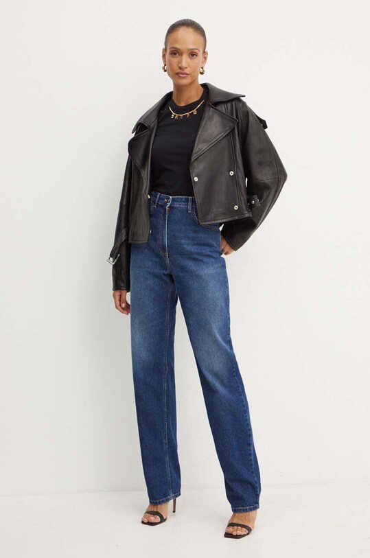 Elisabetta Franchi jeansi PJ78D46E2 bleumarin AW24