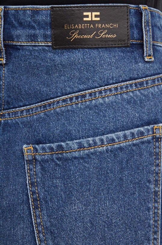 Elisabetta Franchi jeansi bleumarin PJ78D46E2