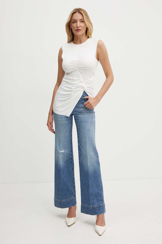 Τζιν παντελόνι Victoria Beckham 1124DJE005218D μπλε AW24