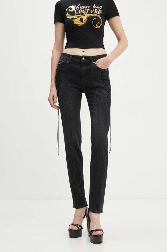 Rifle Versace Jeans Couture Melissa čierna 77HAB501.DW060F19