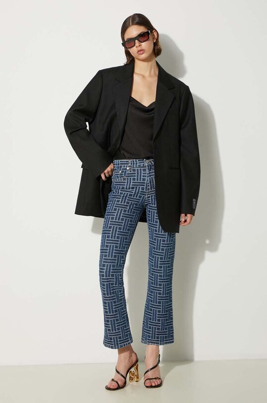 Τζιν παντελόνι Kenzo Bara Cropped Fit Jeans FE62DP2296J3.DS μπλε AW24