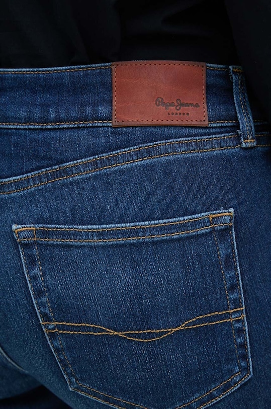 Pepe Jeans jeansy SKINNY JEANS LW granatowy PL204583DP6