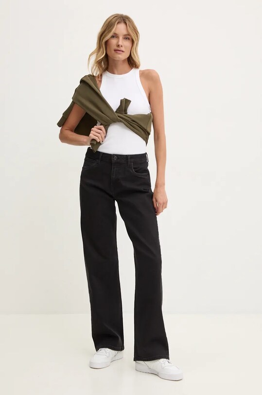 Pepe Jeans jeansy LOOSE ST JEANS HW PL204699XH2 czarny AW24