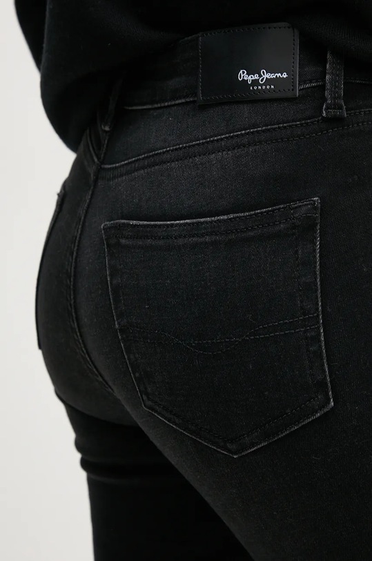 Pepe Jeans jeansy SKINNY JEANS MW czarny PL204728XH0