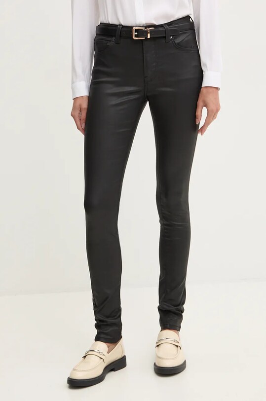 Pepe Jeans jeansi SKINNY JEANS MW Planet friendly negru PL204728XM5