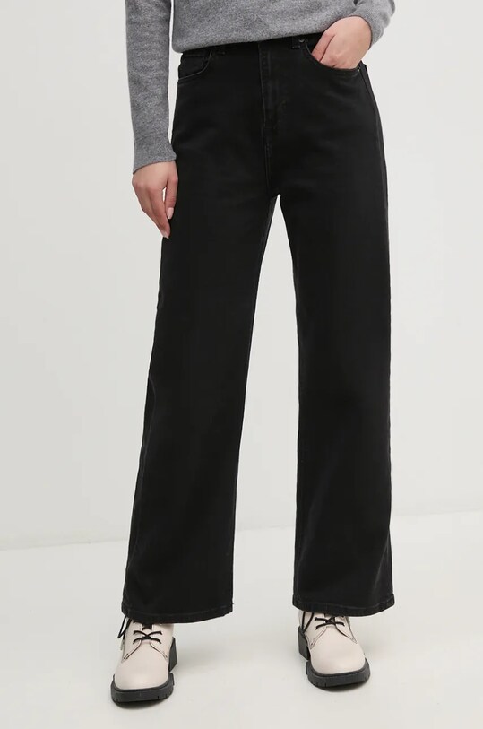 Rifle Pepe Jeans STRAIGHT JEANS UHW Planet friendly čierna PL204731XH2