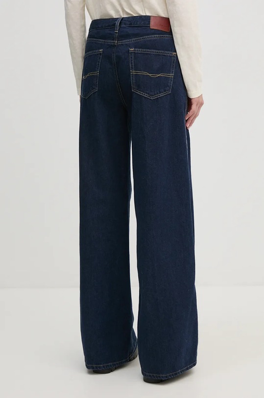 Odzież Pepe Jeans jeansy WIDE LEG JEANS MW CRAFT PL204839 granatowy