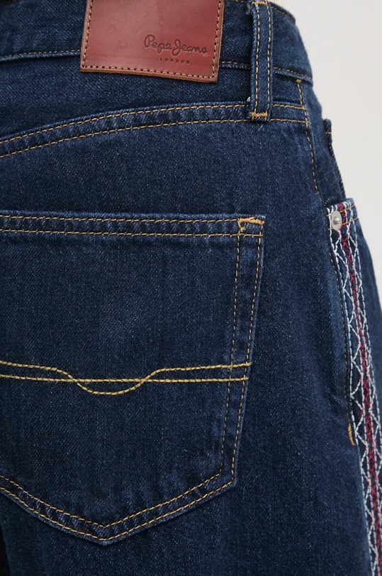 Pepe Jeans jeansy WIDE LEG JEANS MW CRAFT PL204839 granatowy
