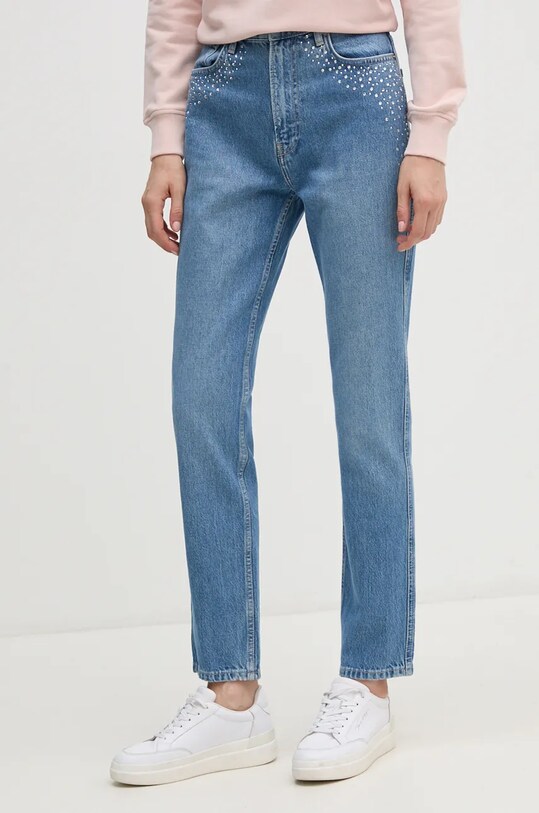 Pepe Jeans jeansi SLIM JEANS UHW SPARKLE Planet friendly albastru PL204845