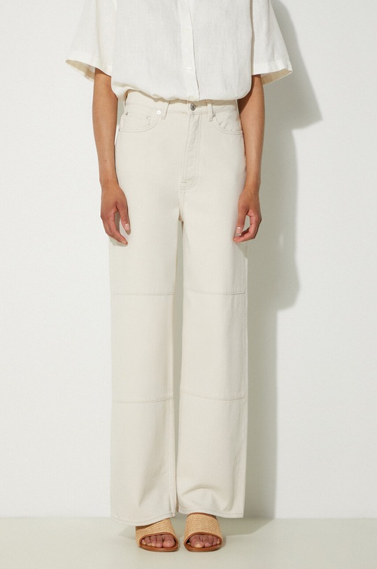 Nohavice Samsoe Samsoe Sashelly bavlna béžová F24200010