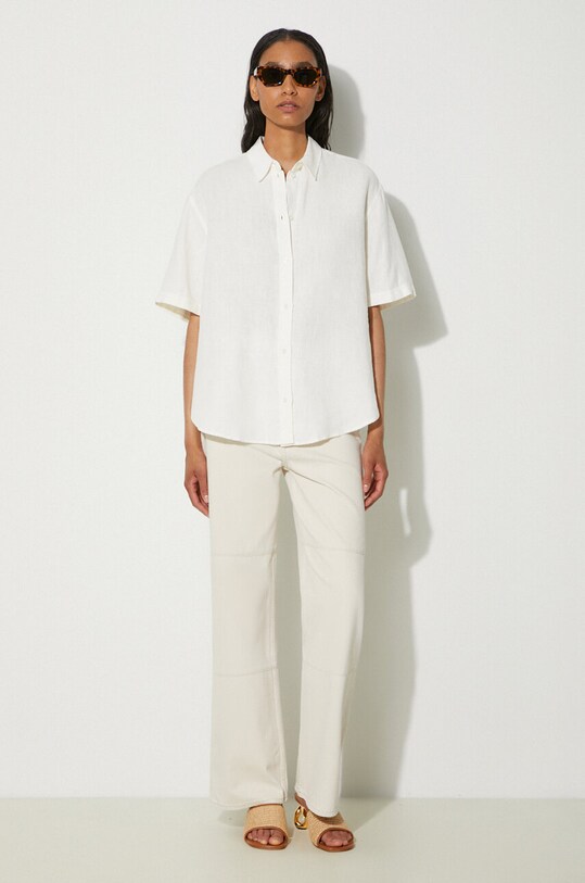 Nohavice Samsoe Samsoe Sashelly F24200010 béžová AW24