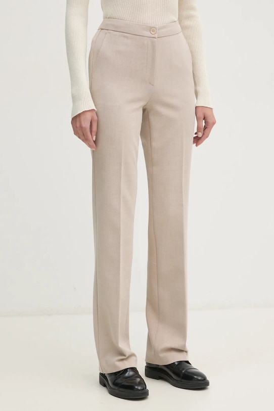 Sisley pantaloni drept bej 44Q5LF03I