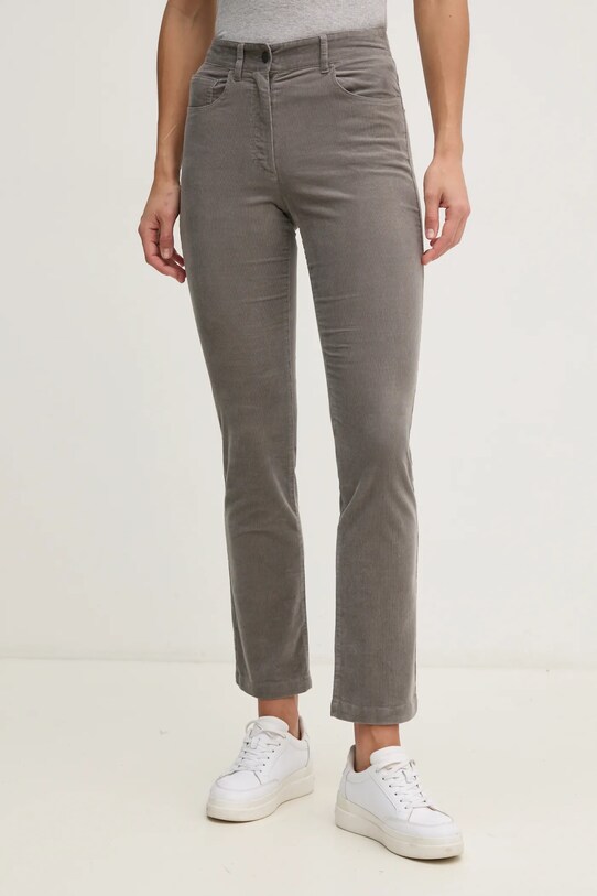 Sisley pantaloni de catifea cord potrivit gri 46C2LE02W
