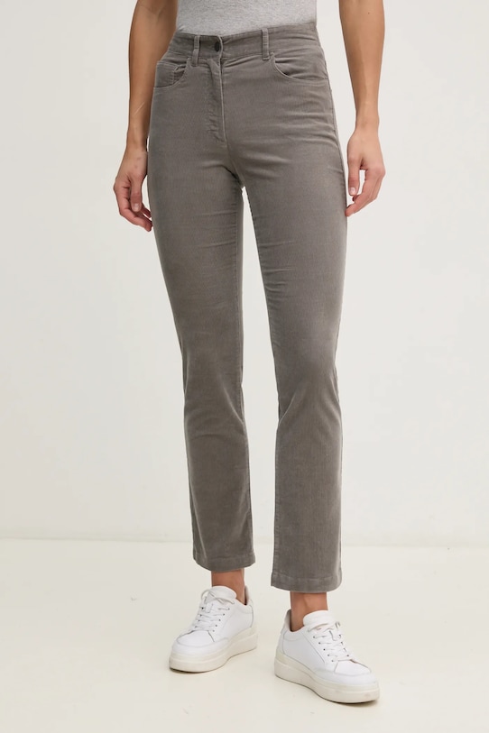 Manšestrové kalhoty Sisley high šedá 46C2LE02W