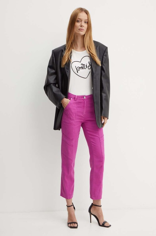 Morgan jeansy PINK PINK różowy AW24