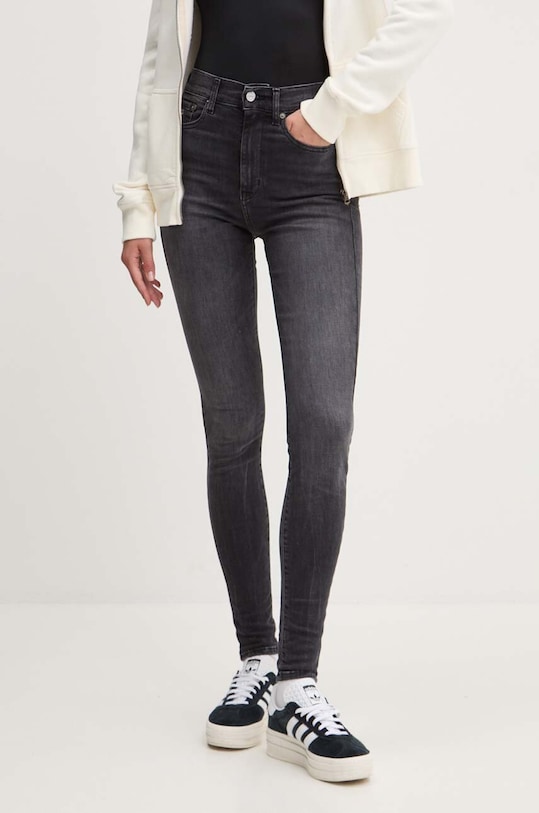 Traperice Tommy Jeans visoki crna DW0DW19528