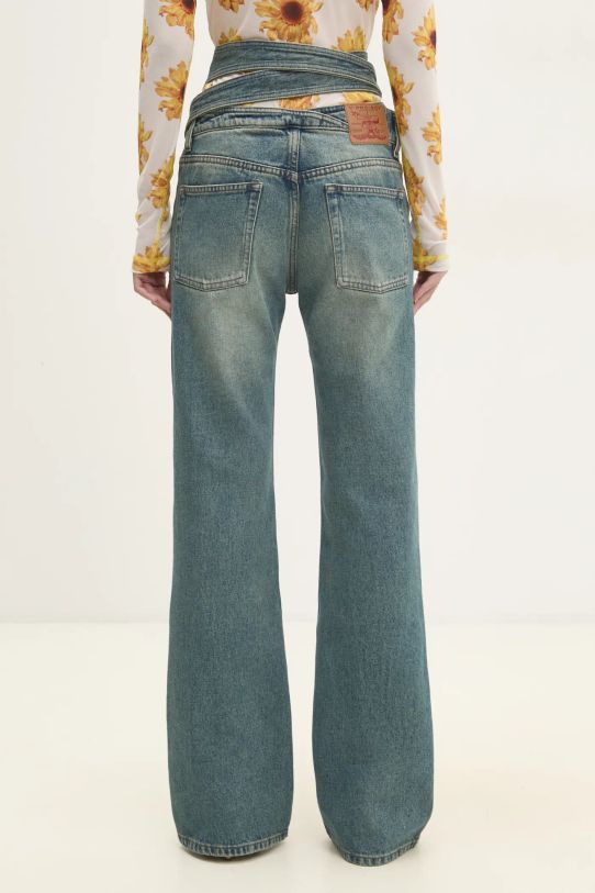 Odzież Y/Project jeansy WRAP BELT JEANS 107PA006 niebieski