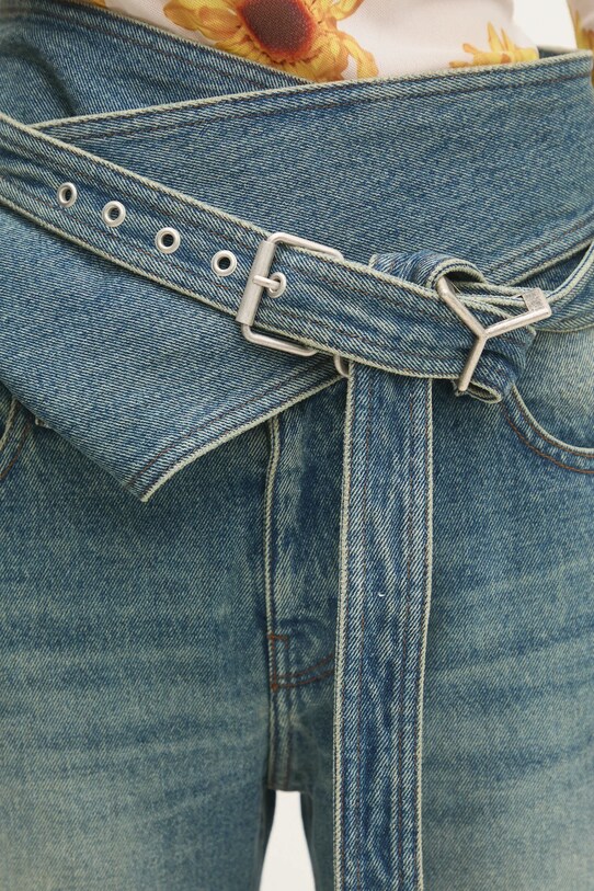 Дънки Y/Project WRAP BELT JEANS син 107PA006