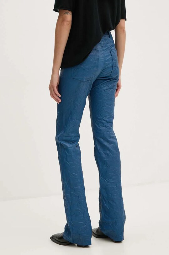 Îmbrăcăminte ZADIG&VOLTAIRE pantaloni de piele RWPA00066 albastru