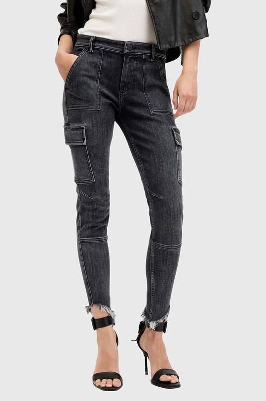 AllSaints jeansy DURAN W014EB czarny AW24
