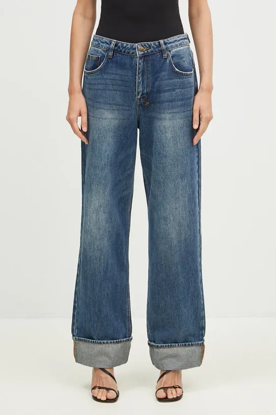 KSUBI jeansy Low Rider Cuffed Aged niebieski WFA24DJ006