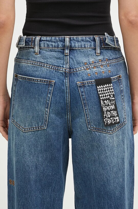 KSUBI jeansy Low Rider Cuffed Aged niebieski WFA24DJ006