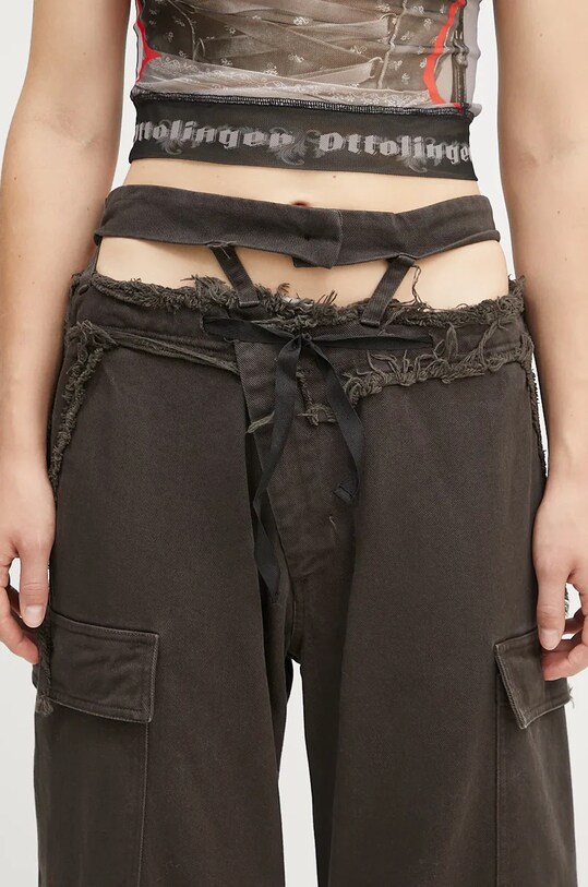 Džíny Ottolinger Baggy Cargo Pants hnědá 1060801521