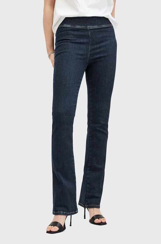 Bavlněné džíny AllSaints DANI SIZEME BOOTCUT W007EC námořnická modř AW24