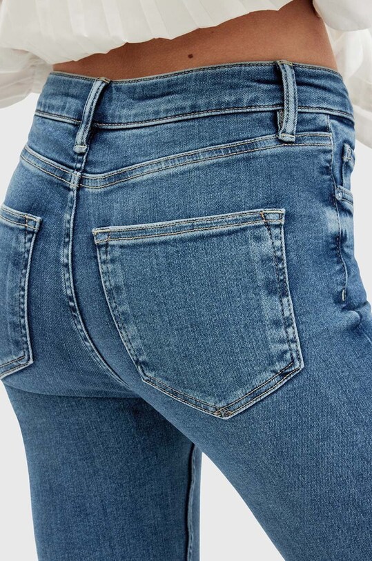 AllSaints blugi din bumbac DAX ASYM HEM JEAN albastru W070EA
