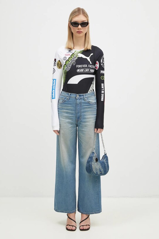 A Bathing Ape jeansi Stone Washed Denim 1K80250002 albastru