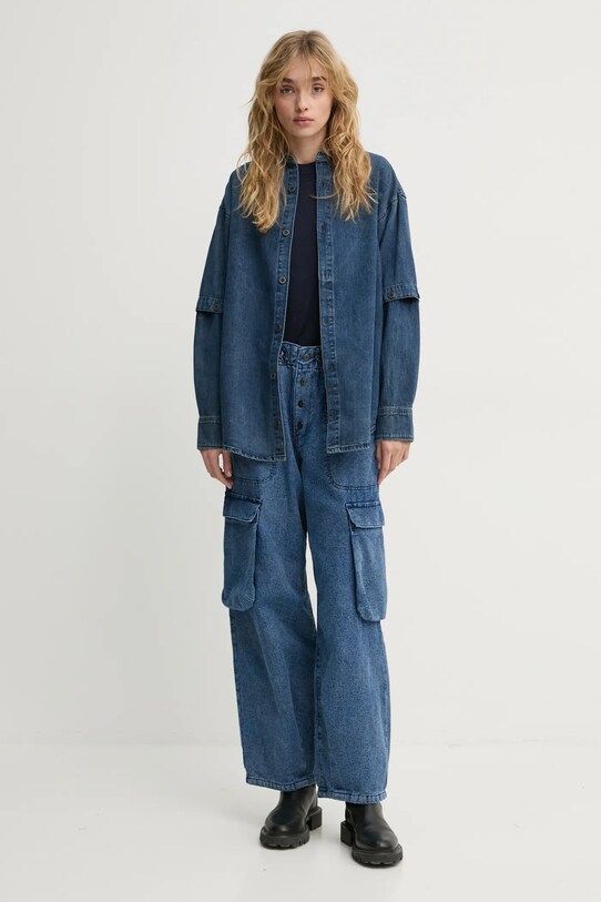 G-Star pantaloni de bumbac D25321.D759 albastru AW24