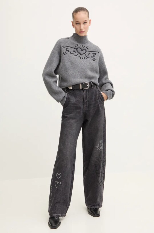 Miss Sixty jeans x Keith Haring 6L3JJ2280000 negru AW24