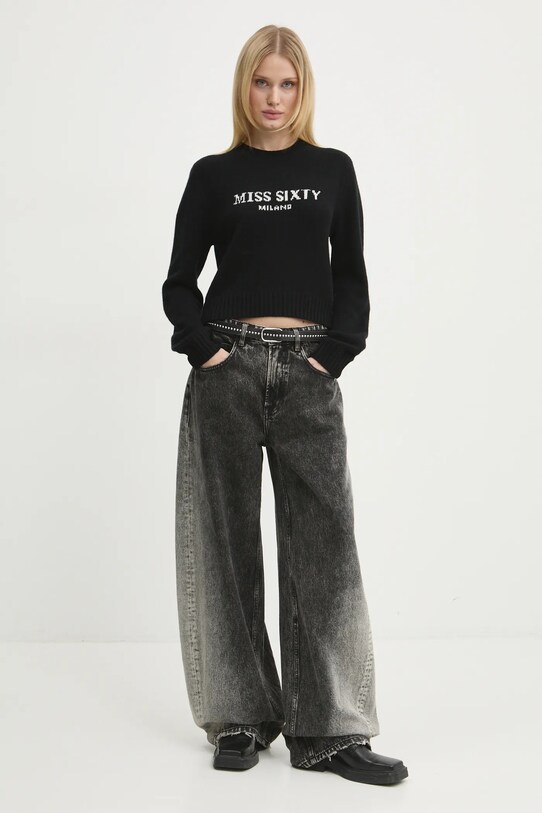 Τζιν παντελόνι Miss Sixty 6L4JJ2400000 μαύρο SS25