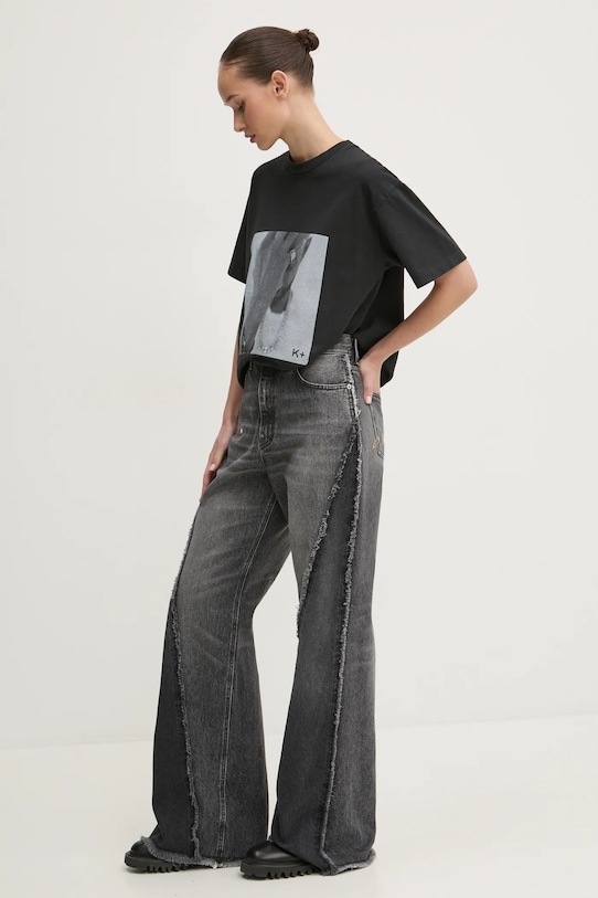 K+LUSHA jeansy KLW03005DF140KLW74 szary AW24