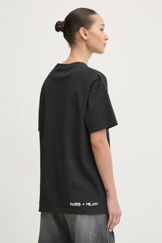 Îmbrăcăminte K+LUSHA tricou din bumbac KLM54001TJ006PX negru