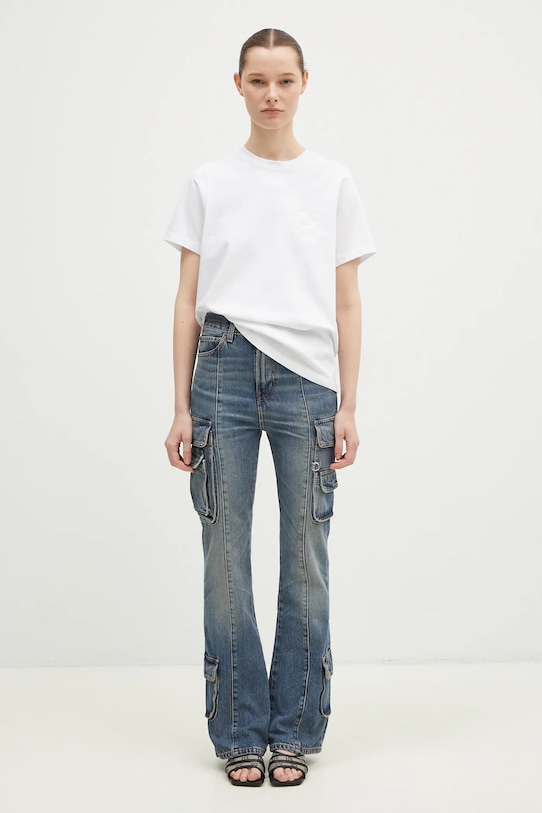 Fiorucci jeansy Multipocket Flared Jeans U01FMDJE083DN01DN02 granatowy