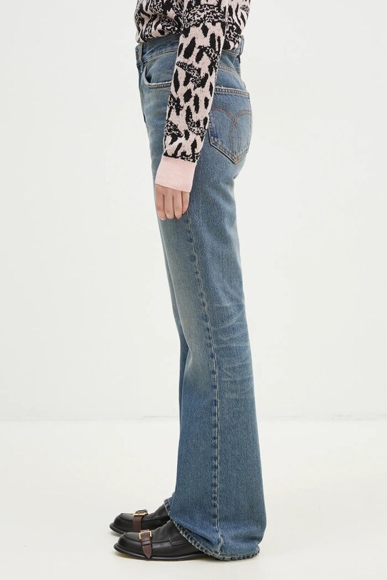 Fiorucci jeansi Flared Low Rise Jeans U01FPDJE083DN01DN02 bleumarin AW24
