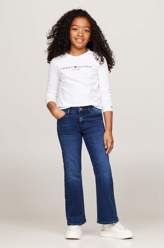 Dječje traperice Tommy Hilfiger FLARE mornarsko plava KG0KG08011.9BYH.128.176