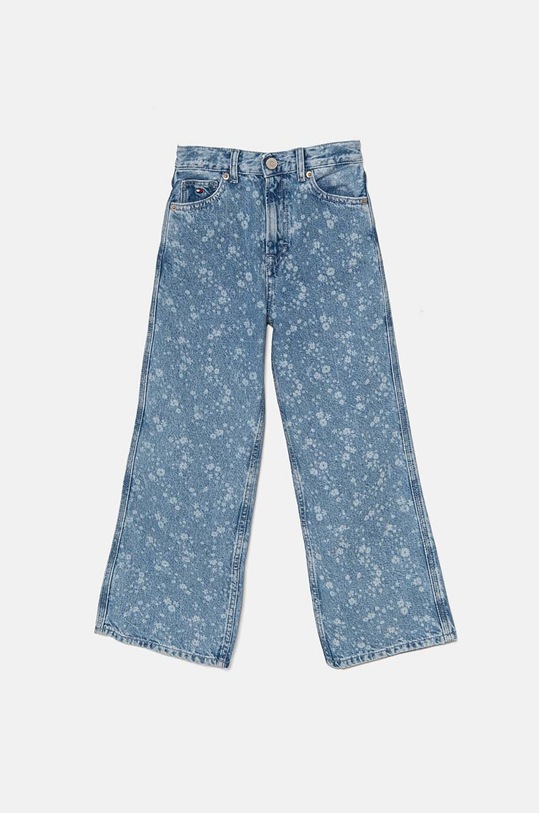 Dětské rifle Tommy Hilfiger MABEL FLOWER DENIM KG0KG08016.9BYH.128.176 modrá AW24