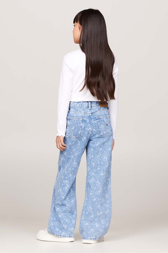 Dětské rifle Tommy Hilfiger MABEL FLOWER DENIM KG0KG08016.9BYH.128.176