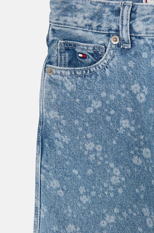 Dětské rifle Tommy Hilfiger MABEL FLOWER DENIM modrá KG0KG08016.9BYH.128.176