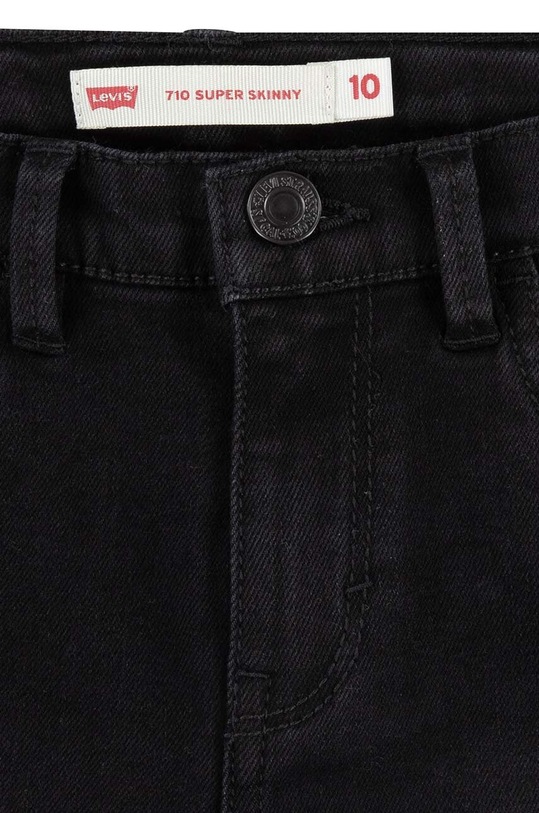 Dziewczynka Levi's jeansy dziecięce 710 SUPER SKINNY JEAN 4E2702 czarny