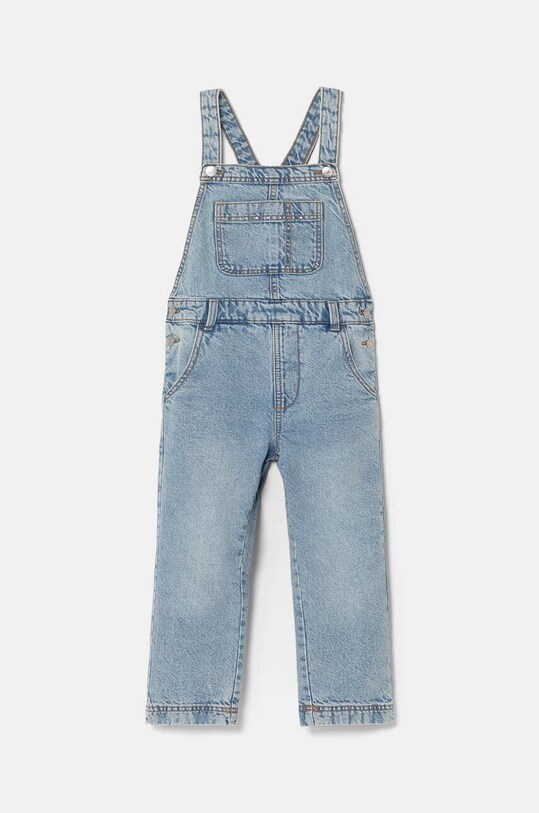 United Colors of Benetton salopete din denim pentru copii Planet friendly albastru 4R76CT00Y.G.Seasonal