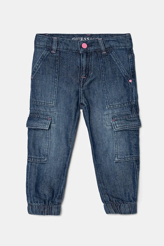 Guess jeansy dziecięce z regulacją granatowy K4BA05.D5BV0.9BYH