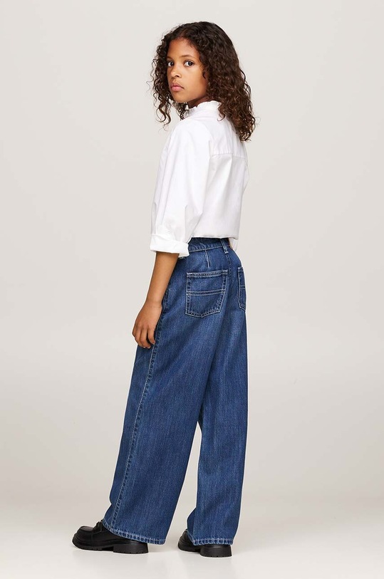 Tommy Hilfiger jeansy dziecięce MABEL PLEATS KG0KG08144.9BYH. granatowy
