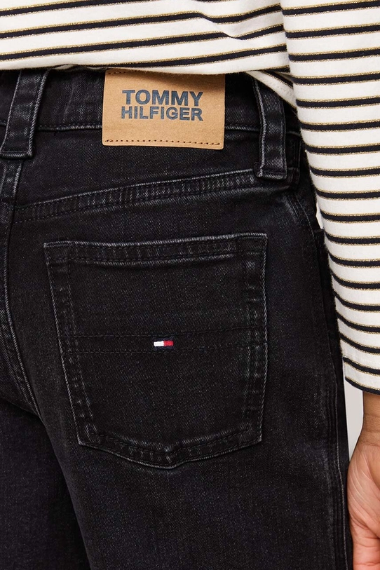 Dječje traperice Tommy Hilfiger MABEL crna KG0KG08146.9BYH.