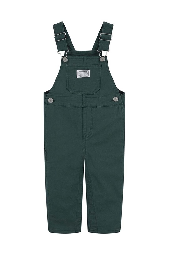 Detské nohavice na traky Levi's CARPENTER OVERALL nohavice na traky zelená 6EL399