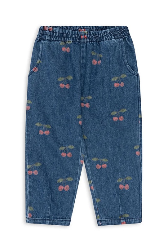 Traperice Konges Sløjd MAGOT FRILL PANTS GOTS natpis plava KS102040